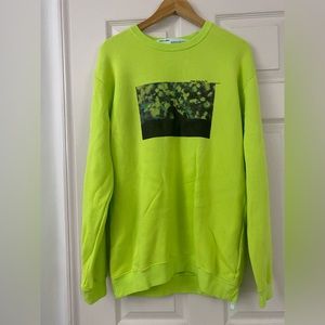 Off-white neon green sweatshirt